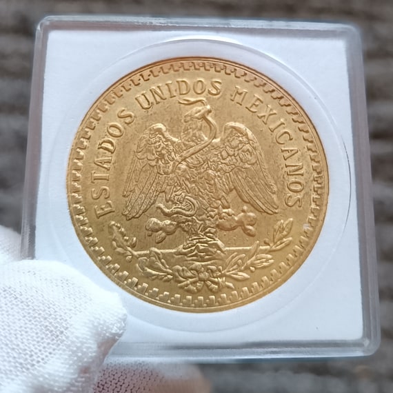 Valore Moneta 50 Pesos Oro Puro 50 Pesos Oro 1921 Riproduzione