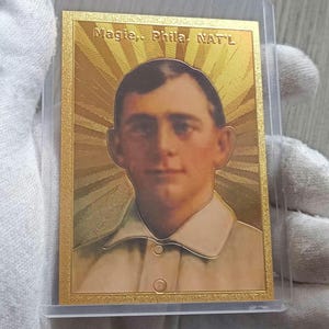 Carte de collection du célèbre Baseballeur Sherry Magie Magee NAT'L Plaqué Or 24 carats Reproduction Réplique de collection Rare Certifié