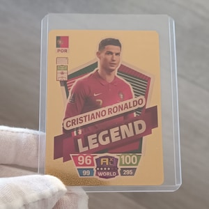 Panini Card of the famous Footballer Christiano Ronaldo 24 carat Gold Plated Reproduction Collectible Replica Rare