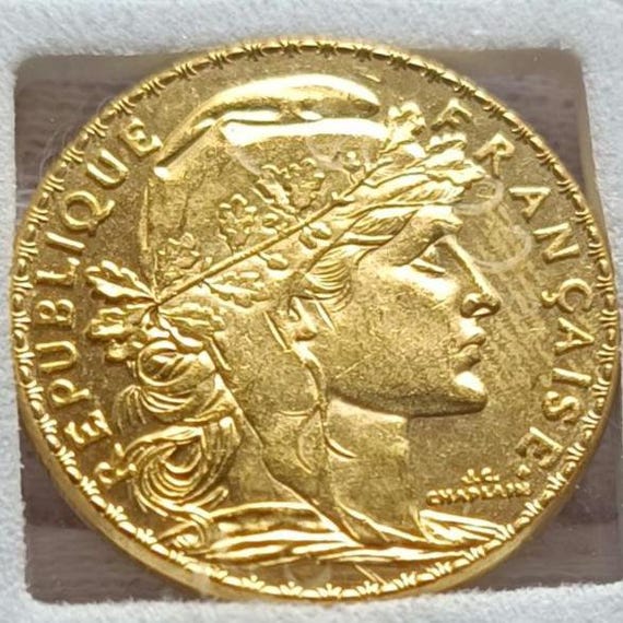 20 Francs Gold Rooster Marianne 1900 Reproduction Replica