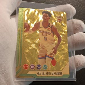 Carte du célèbre Basketteur Shai Gilgeous-Alexander Plaqué Or 24 carats Reproduction Réplique de collection Rare