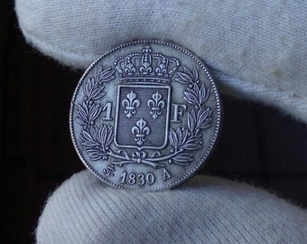 1 Franc Charles X 1830 A Reproduction Réplique Numismatique Rare