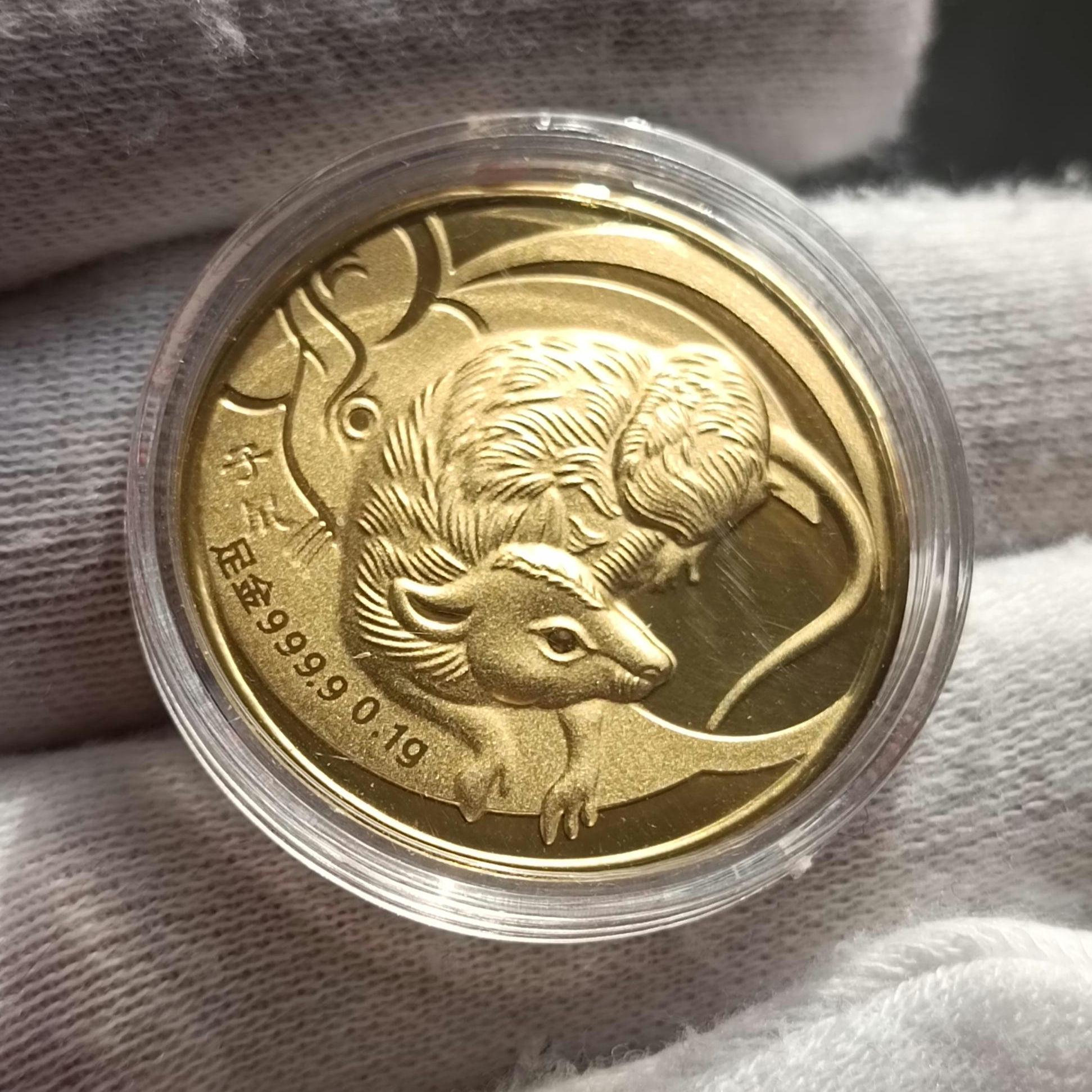 0.1g 999.9 Pure Gold Coin of the Golden Rat for Investment or Gift - Etsy