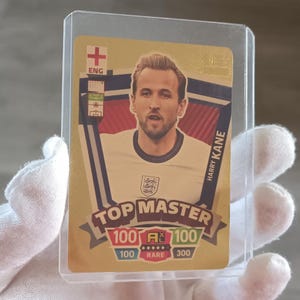 Carte Panini du célèbre Footballeur Harry Kane Plaqué Or 24 carats Reproduction Réplique de collection Rare