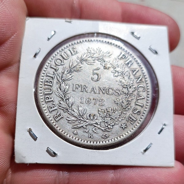 5 Francs Hercule 1872 K Reproduction Réplique Numismatique Rare