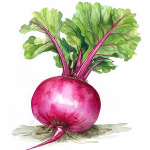 Radish Images Clipart Bundle, Garden Vegetables Illustrations, Printable Watercolor Clipart, High Quality JPG, Paper craft, Junk Journals