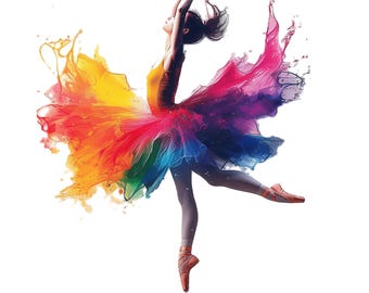Paquete de 10 imágenes prediseñadas de bailarinas, ilustraciones de bailarinas, imágenes prediseñadas de acuarela imprimibles, JPG de alta calidad, manualidades de papel, revistas basura