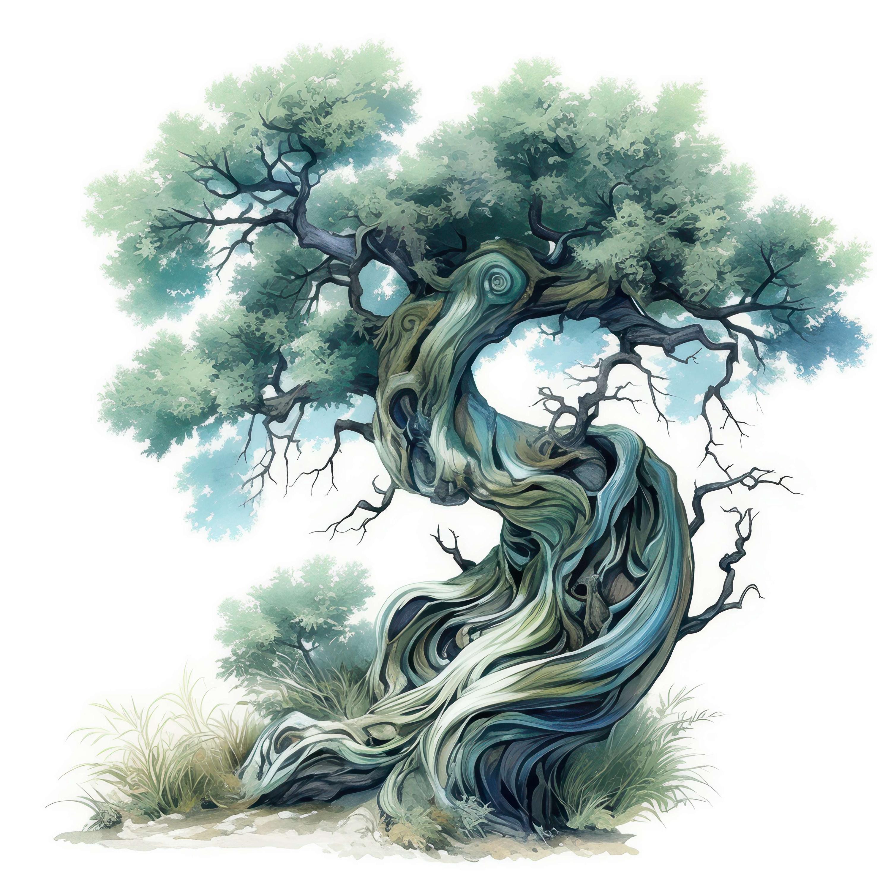 27 Mythical Tree Clipart Set, Oak Tree Image Illustrations, Printable ...
