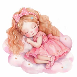 Lot de 15 cliparts nouveau-né fille, clipart aquarelle imprimable, haute qualité JPG, téléchargement numérique, créations en papier, fabrication de cartes