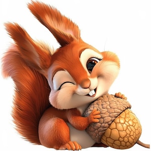 Pacchetto di 12 clipart di scoiattoli autunnali, graziose illustrazioni di animali autunnali, clipart di acquerelli stampabili, JPG di alta qualità, creazioni di carta, diari di scarto