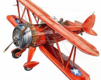 Paquete de 15 imágenes prediseñadas de aviones antiguos, ilustraciones de aviones retro, imágenes prediseñadas de acuarela imprimibles, JPG de alta calidad, manualidades de papel, diario basura