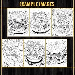 Delicious Foods Adult Coloring Book 60 Fast Food Coloring Pages,Grayscale Yummy Tasty Food Coloring,Instant Download,Printable PDF & JPG