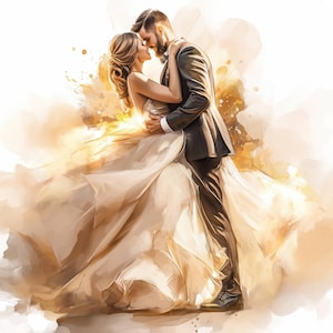 10 Hochzeitskarten, Clipart-Bundle, Braut und Bräutigam Illustrationen, druckbare Aquarell Cliparts, hochwertige JPGs, Papierhandwerk, Junk Journal