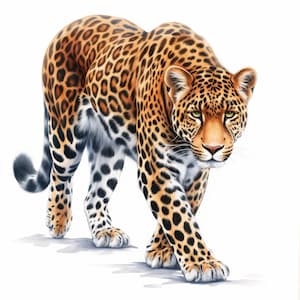 11 Leopard Clipart Bundle, Printable Watercolor Clipart, Leopard Images Prints High Quality JPG Digital download Paper craft, junk journals