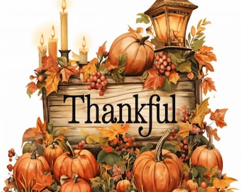 11 herfst Thanksgiving clipartbundel, afdrukbare aquarel herfstoogst clipart, hoge kwaliteit JPG, digitaal, download, Papercraft, tijdschriften