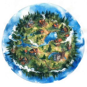 14 Miniature Planet Clipart, Little Planet Earth, Printable Watercolor Clipart, High Quality JPG, Commercial Use, Paper Craft, Junk Journals