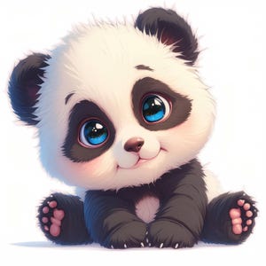 Pacote com 11 cliparts de pandas fofos, ilustração de panda fofo em desenho animado, clipart em aquarela para impressão, JPG de alta qualidade, artesanato em papel, diários de lixo