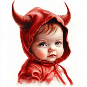 Cute Devil Kids Clip Art Bundle, Little Devil Clipart 8 wysokiej rozdzielczości akwarelowych JPG Junk Journaling, Scrapbooking, Tworzenie kartek, Rzemiosło cyfrowe