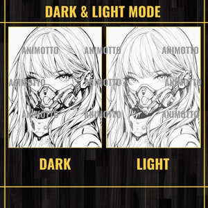 Anime Ninja Girls Manga 70 Coloring Page Book, Fantasy Anime Coloring Pages for Adults and Kids, Instant Download, Printable PDF & JPG