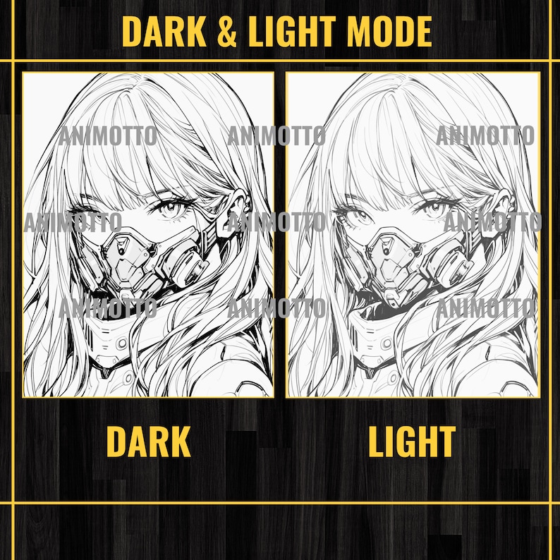 Anime Ninja Girls Manga 70 Coloring Page Book, Fantasy Anime Coloring Pages for Adults and Kids, Instant Download, Printable PDF & JPG
