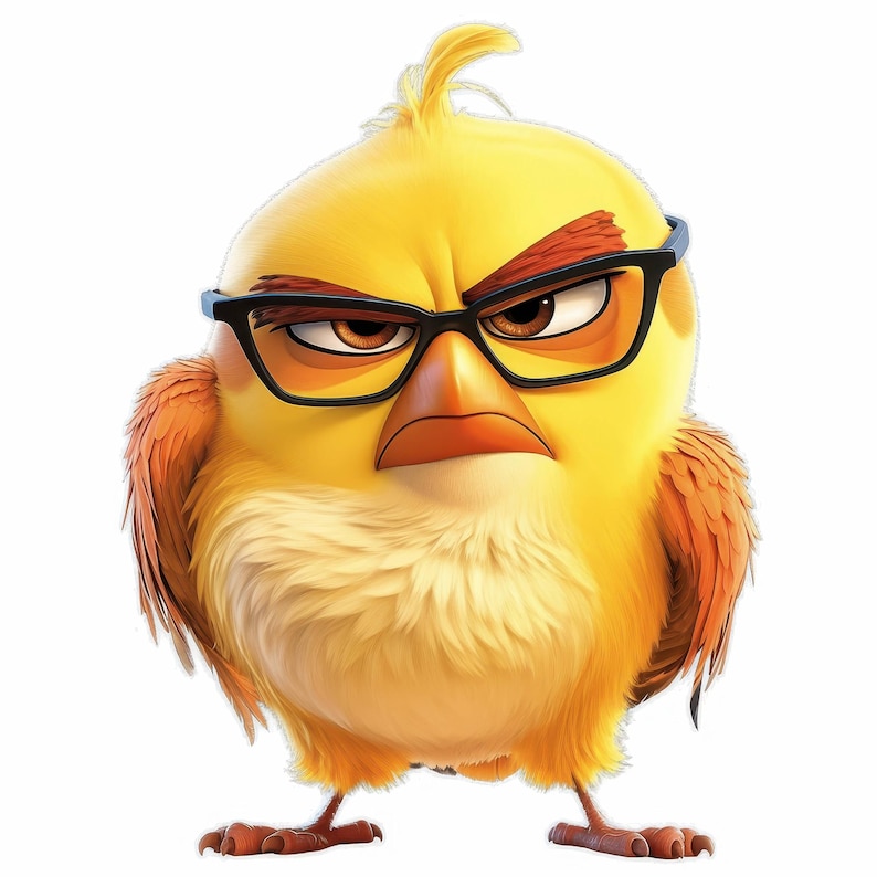 15 3D Grumpy Birds Clipart Bundle, Birds Illustration, Printable ...