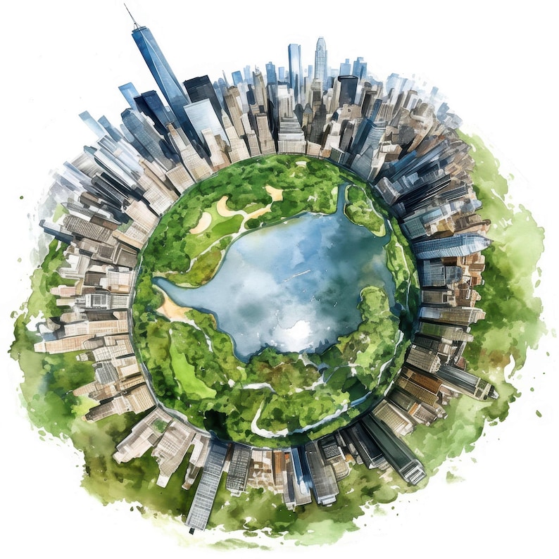 14 Miniature Planet Clipart, Little Planet Earth, Printable Watercolor Clipart, High Quality JPG, Commercial Use, Paper Craft, Junk Journals