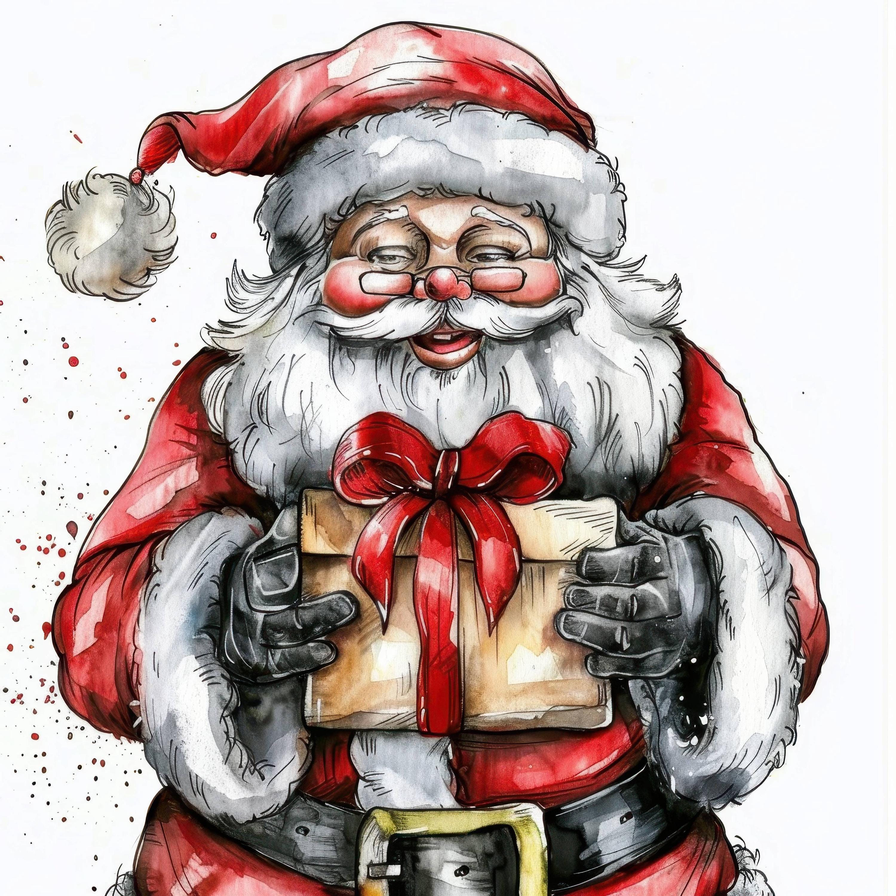 17枚の面白いサンタのクリップアート集、かわいいクリスマスサンタの