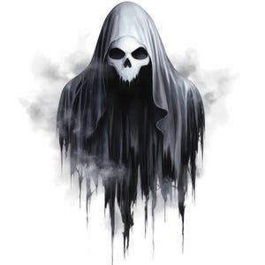 13 Spooky Ghost Clipart illustratiebundel, afdrukbare aquarel Scary Ghost Clipart, hoge kwaliteit JPG&#39;s, Paper Craft, tijdschriften, kaarten maken