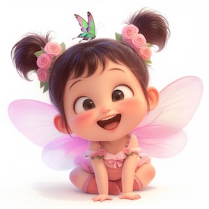 16 graziosi clipart di fate rosa, fate kawaii, JPG di alta qualità, bambini fate, illustrazioni di immagini di fate, download digitale, uso commerciale