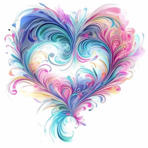 Paquete de 12 imágenes prediseñadas de corazones ahumados, ilustración abstracta de corazón, imágenes prediseñadas de acuarela imprimibles, JPG de alta calidad, manualidades de papel, diario basura