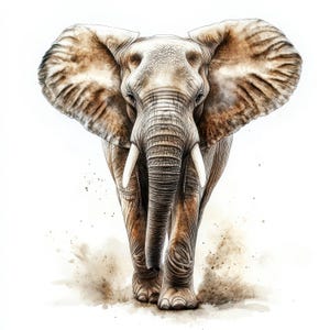 Pacote de 25 clipart de aquarela de elefante, clipart de aquarela para impressão, JPGs de alta qualidade, download digital, alta resolução, artesanato em papel