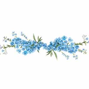 12 Blue Wildflowers Clipart Bundle, Printable Watercolor Floral Image Clipart, High Quality JPG, Paper craft, Digital Download, Junk Journal