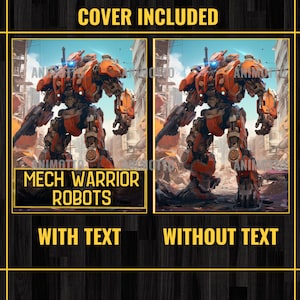 Mech Warrior Robots 35 Coloring Page Book, Adults Kids Instant Download ...