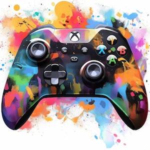10 Game Controller Clipart Bundle, Gaming Images Illustrations, Printable Watercolor Clipart, High Quality JPG, Paper craft, Junk Journals