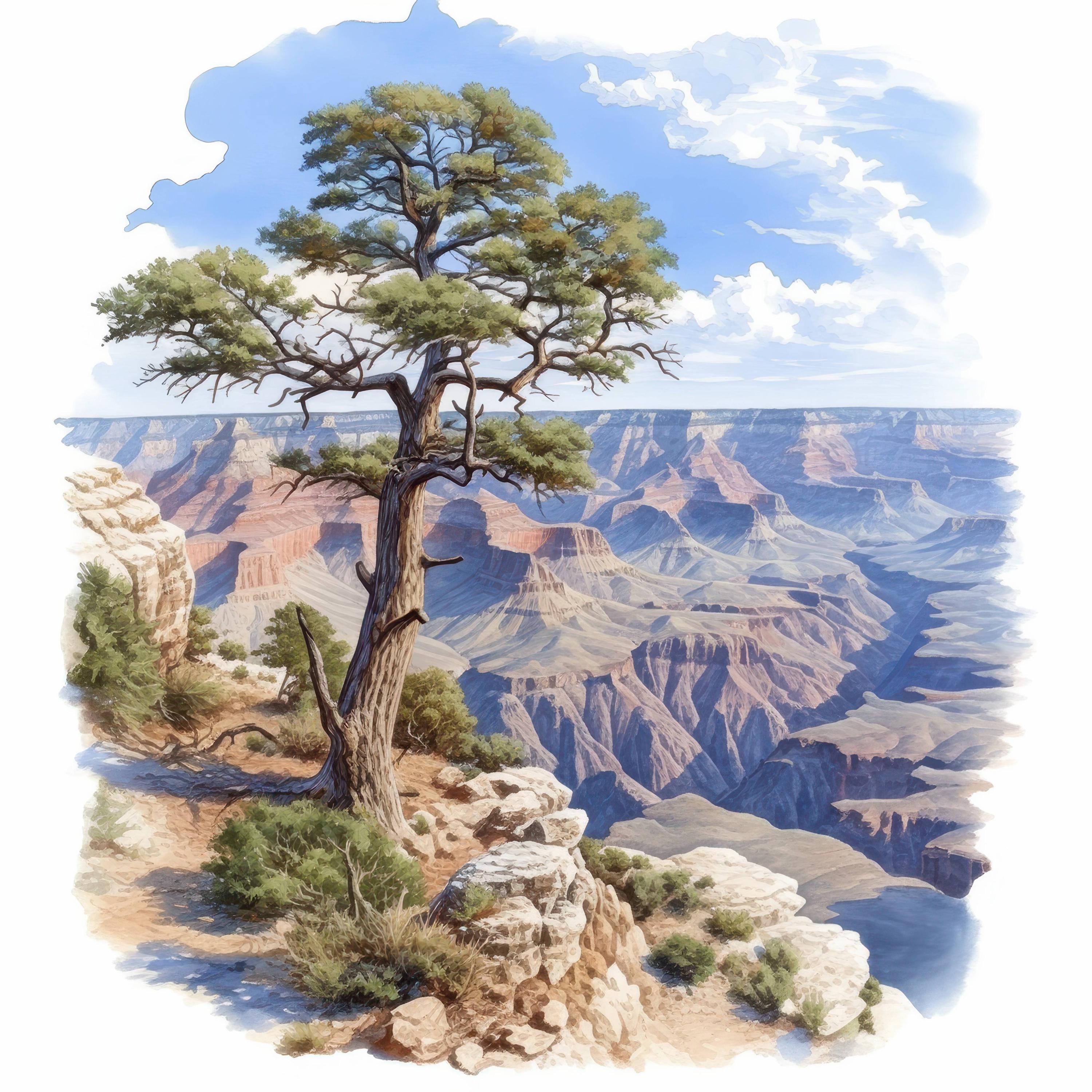 16 Grand Canyon Clipart Bundle, Scenic Landscapes Illustrations ...