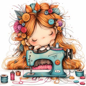 Paquete de 11 imágenes prediseñadas de bordados extravagantes, imagen de acuarela imprimible, ilustración extravagante, JPG de alta calidad, descarga digital, Junk Journal