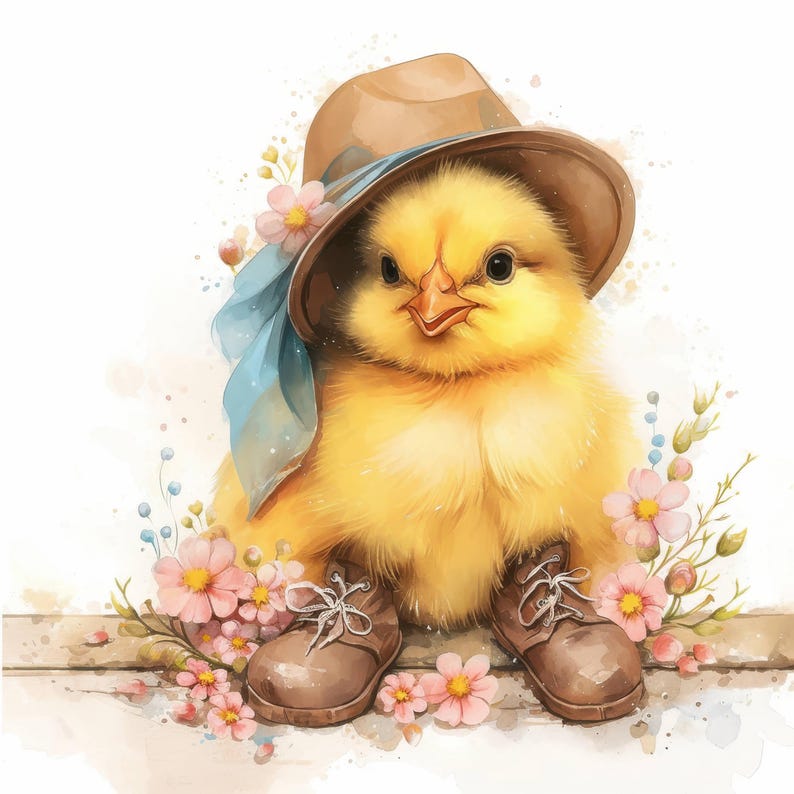 10 Cute Chick Clipart Bundle, Adorable Chick Images Illustrations ...