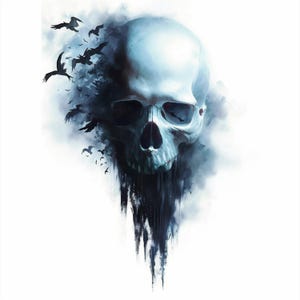 19 Spooky Ghost clipartbundel, Halloween Cursed Soul illustraties, afdrukbare aquarel clipart, hoge kwaliteit JPG, Paper Craft, tijdschriften