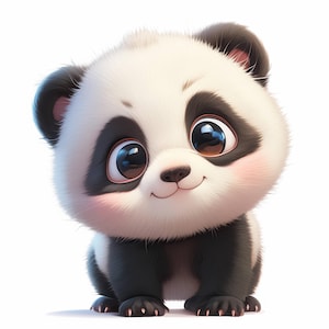 Pacote de 11 clipart de panda adorável, clipart de panda 3D aquarela para impressão, JPGs de alta qualidade, artesanato em papel, criação de cartões, diários de lixo