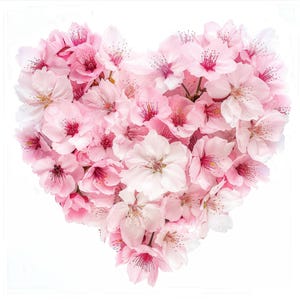 12 roze en blauwe bloemen hart clipartbundel set, kersen, vergeet me niet, digitale clipart, aquarel clipart, digitale download, papercraft