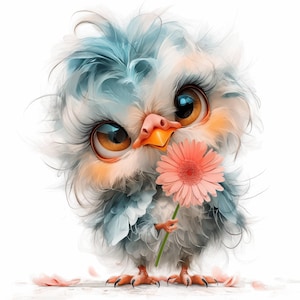 15 lustige Vögel, süße verrückte Vögel Illustration, druckbare Aquarell Clipart, hochwertige JPGs, Papierhandwerk, Junk Journals