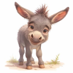 15 Funny Donkey Set 2 Clipart, Donkey Illustration, Printable Watercolor clipart, High Quality, Digital download, Paper craft, junk journal