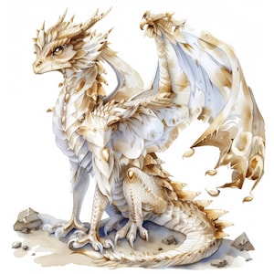 10 Goldener Drache, Illustration, chinesischer Drache, druckbare Aquarell Cliparts, JPGs in hoher Qualität, Papier Handwerk, Junk Journals