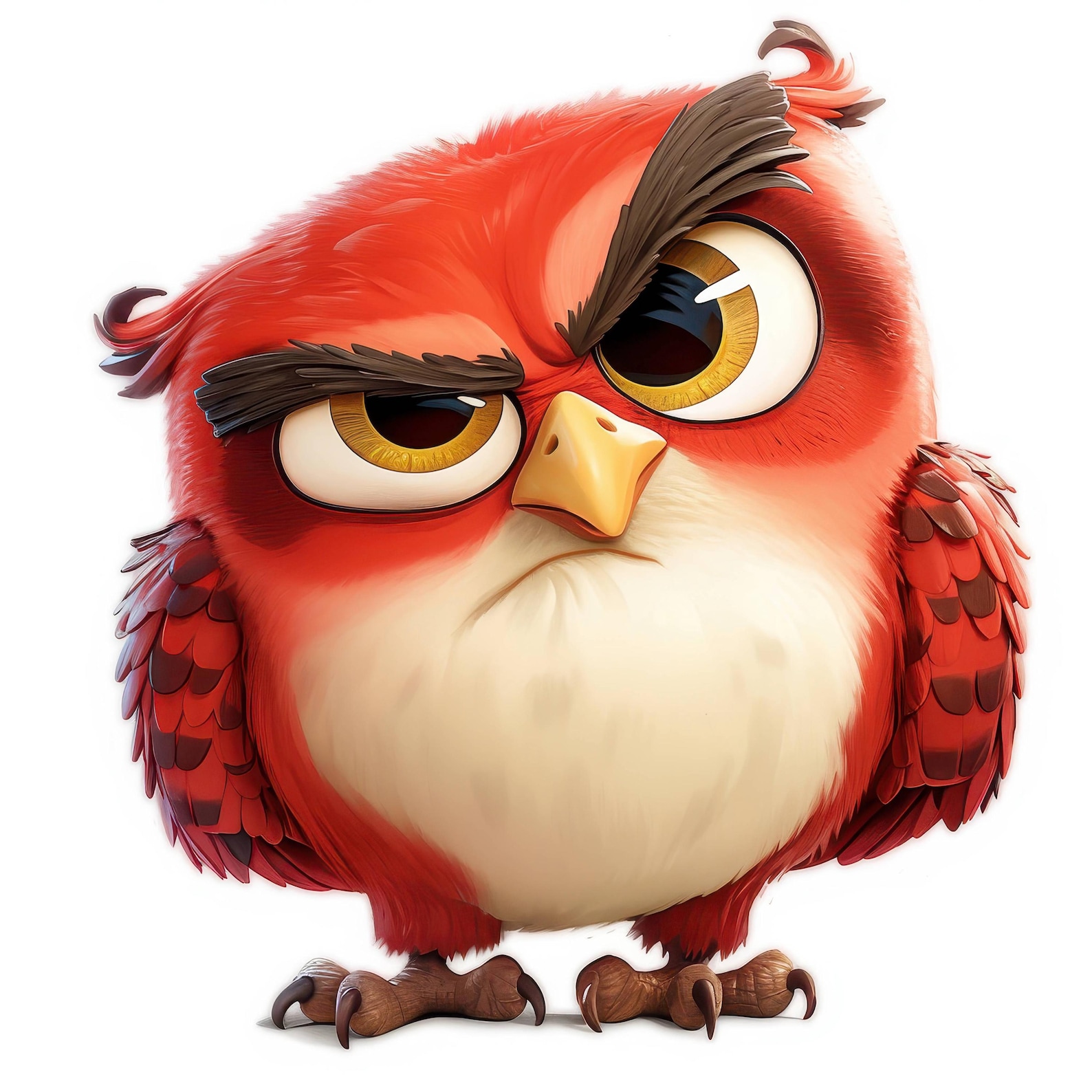 15 3D Grumpy Birds Clipart Bundle, Birds Illustration, Printable ...