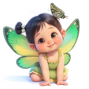 16 schattige groene feeën clipartbundel, kawaii feeën, hoge kwaliteit jpg's, sprookjesafbeeldingen illustraties, instant digitale download, commercieel gebruik