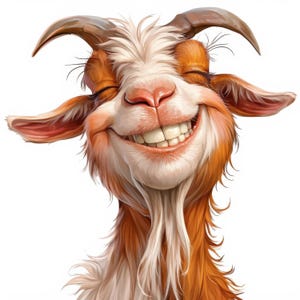 18 Funny Goat Clipart Bundle, Printable Watercolor Funny Goat Portrait Images, High Quality JPG, Digital download, Paper craft, Junk Journal