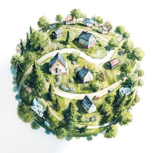 14 Miniature Planet Clipart, Little Planet Earth, Printable Watercolor Clipart, High Quality JPG, Commercial Use, Paper Craft, Junk Journals