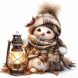 Bonhomme de neige hiver Noël 10 images clipart aquarelle haute résolution JPG Journalisation indésirable, Scrapbooking, fabrication de cartes, téléchargement numérique, créations en papier