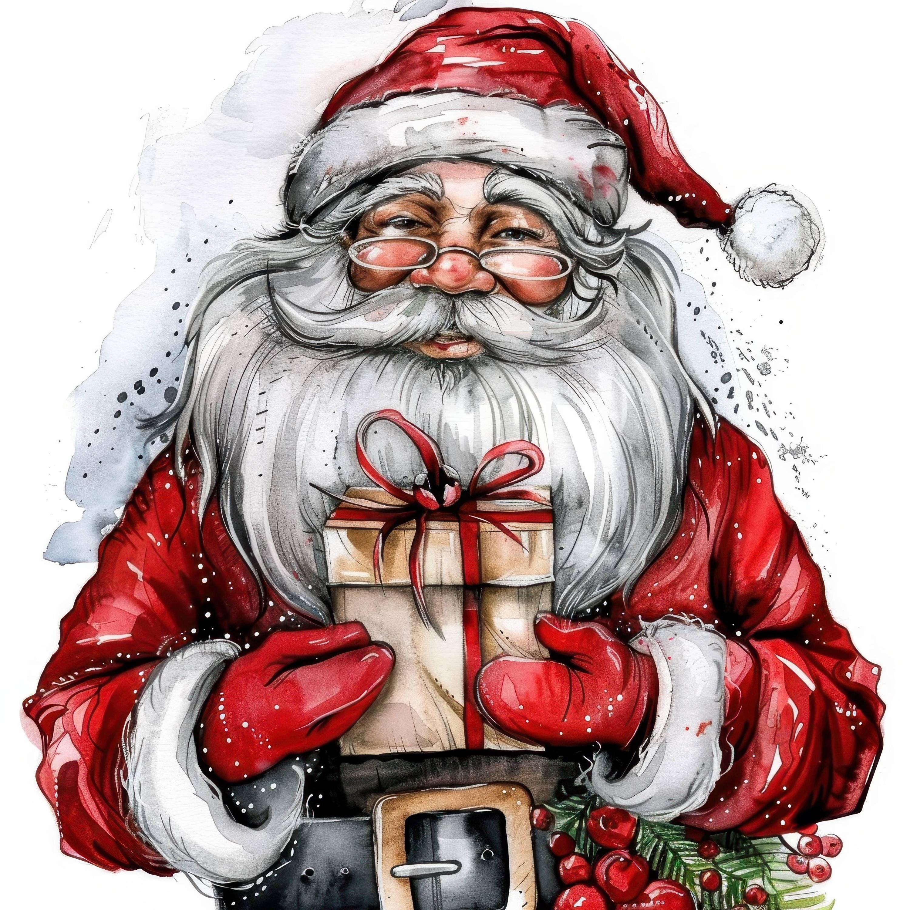 17枚の面白いサンタのクリップアート集、かわいいクリスマスサンタの