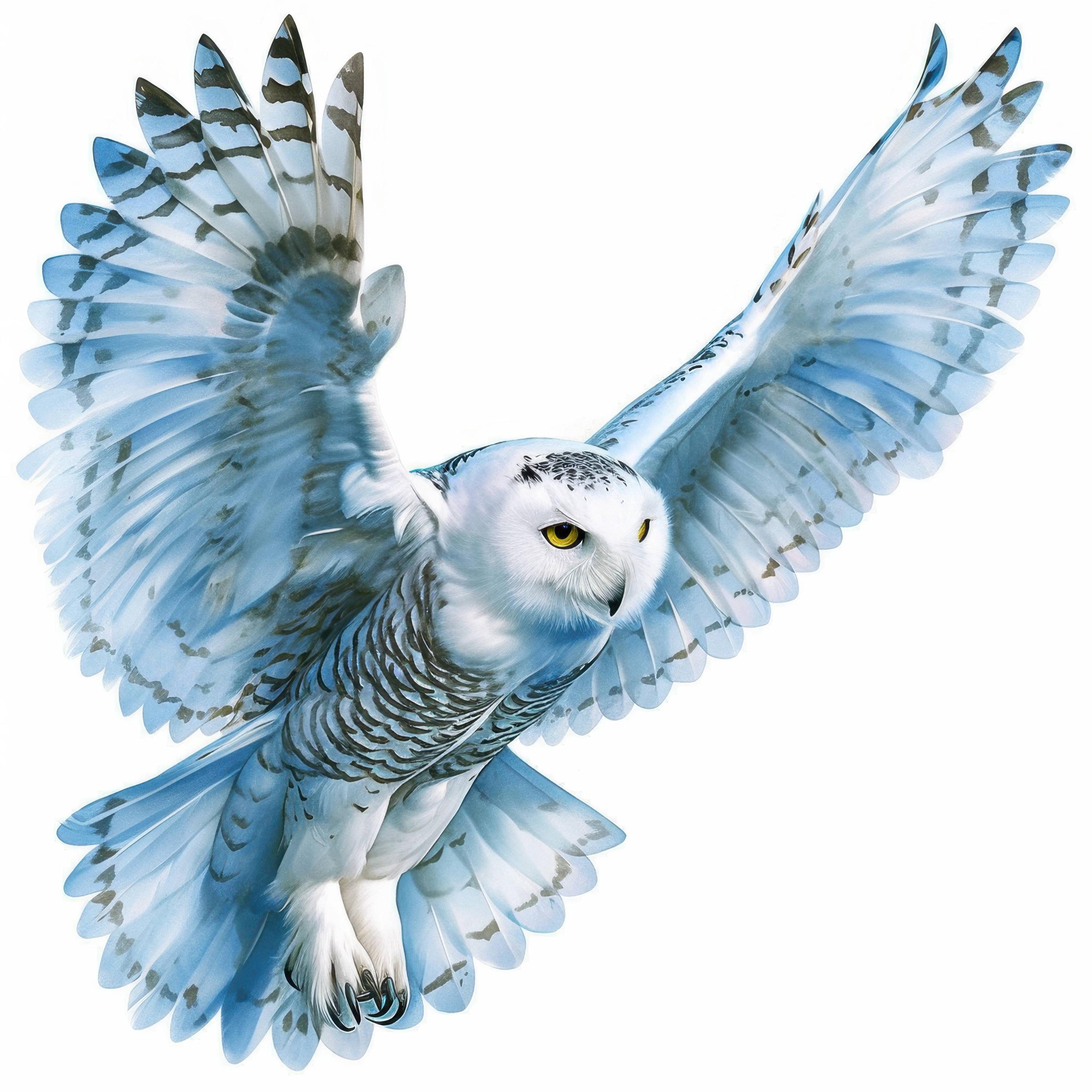15 Snow Owl Clipart Bundle, Barn Owl, Winter Owl Illustrations, Printable Watercolor Clipart, High Q